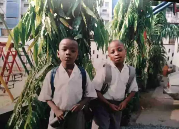 Throwback Photo Of Davido And His Friend As Pupils